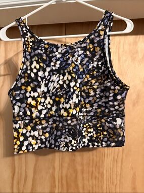 lululemon athletica reversible align tank Black Multi-Spot Cropped Tank M 8-10